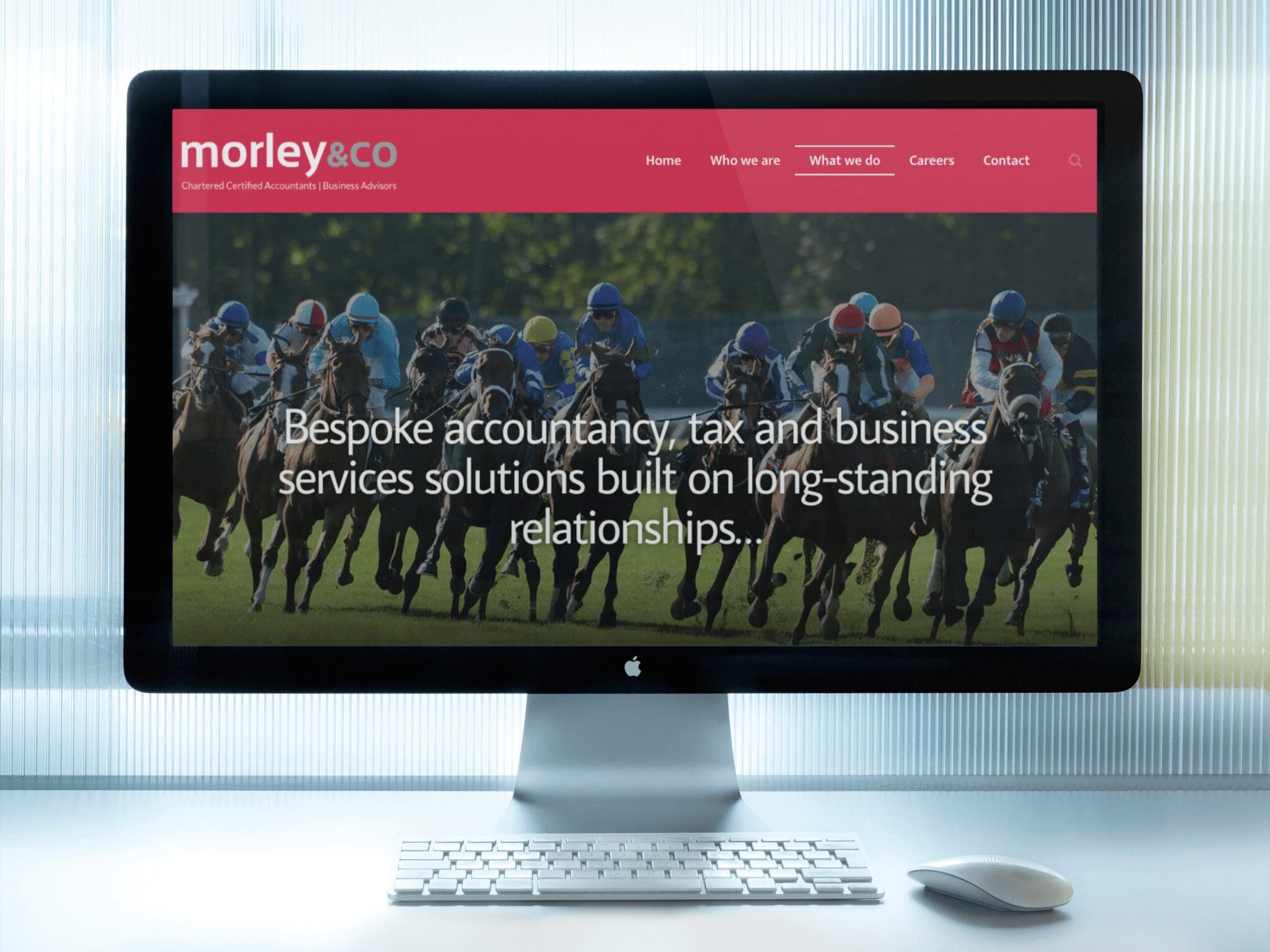 Morley & co website display on a desktop