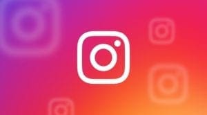 Instagram logo with different colours background