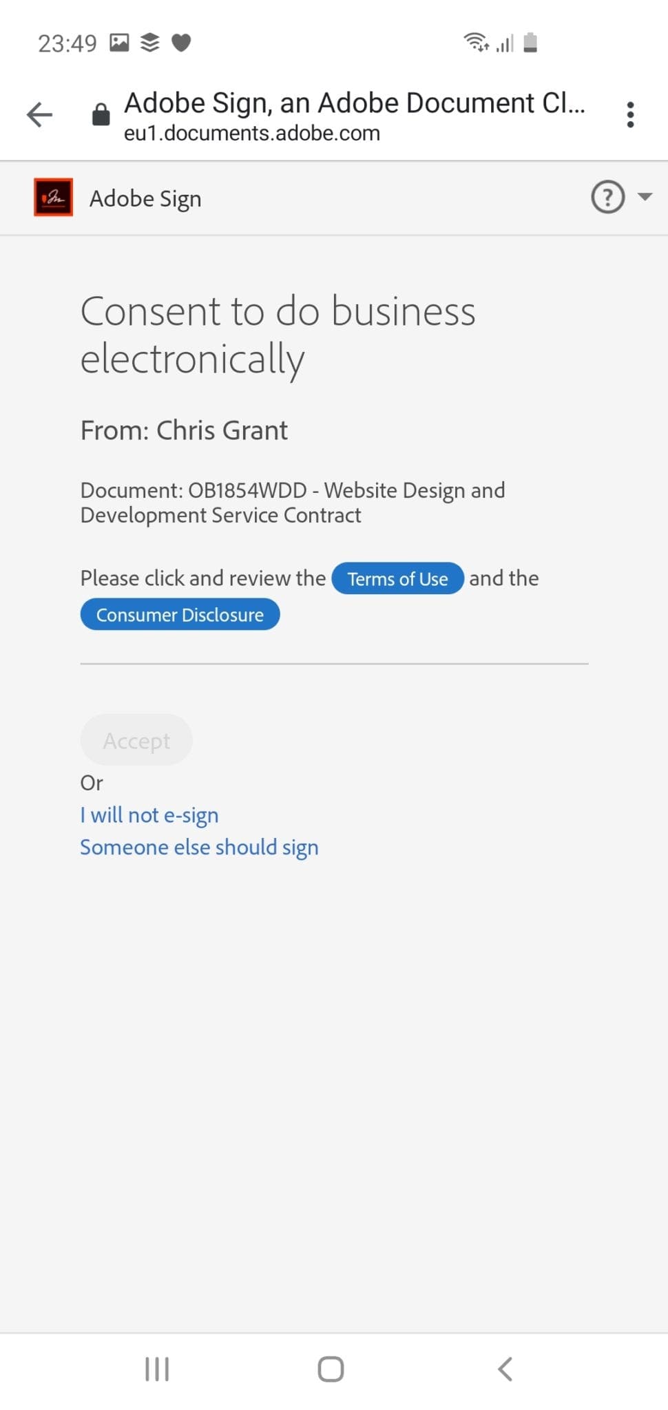 Adobe document form