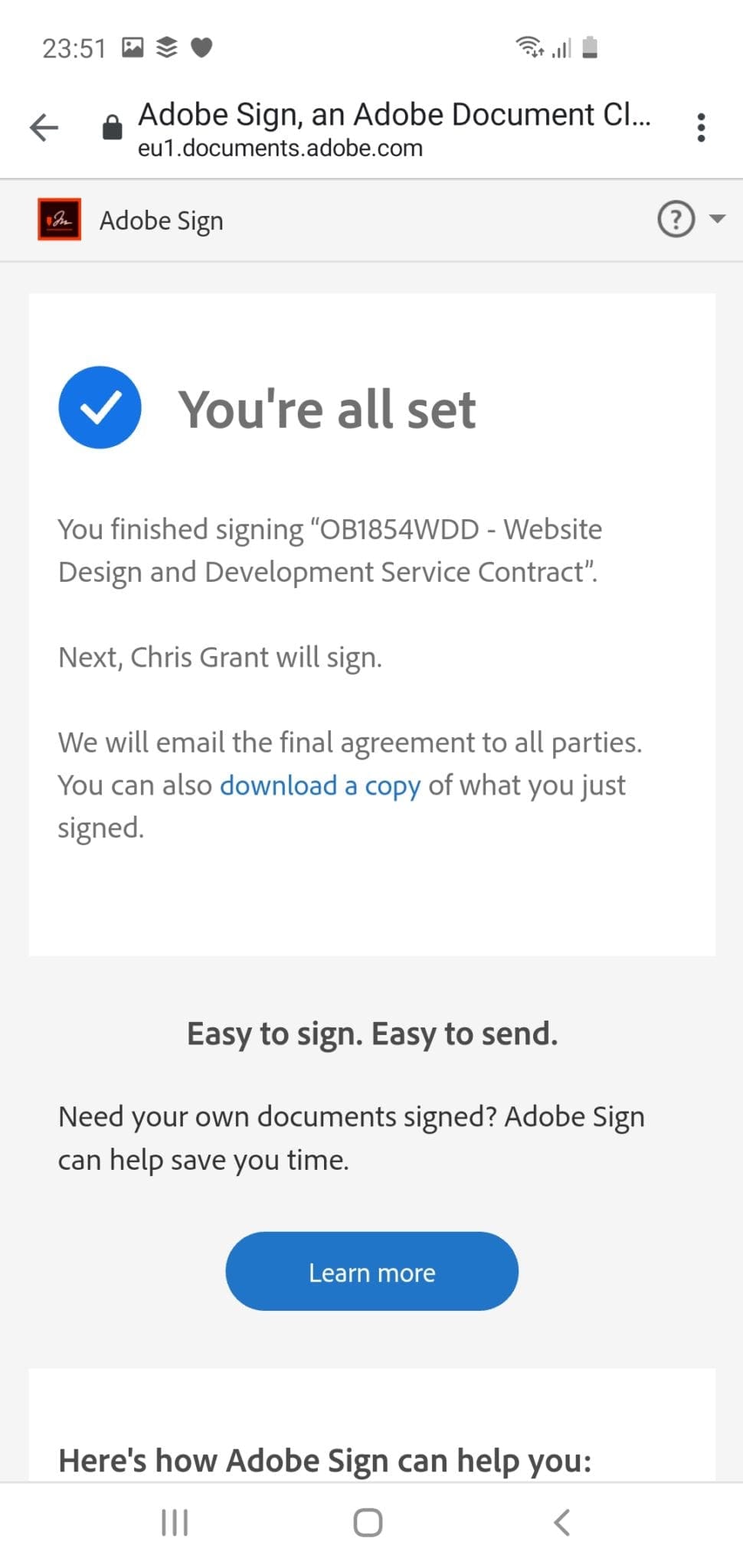 Abode sign in on a mobile