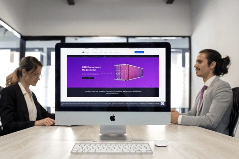 Two persons on a conference room