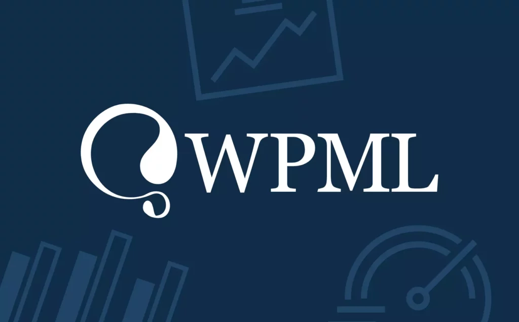 WPML logo on a dark background with performance icons