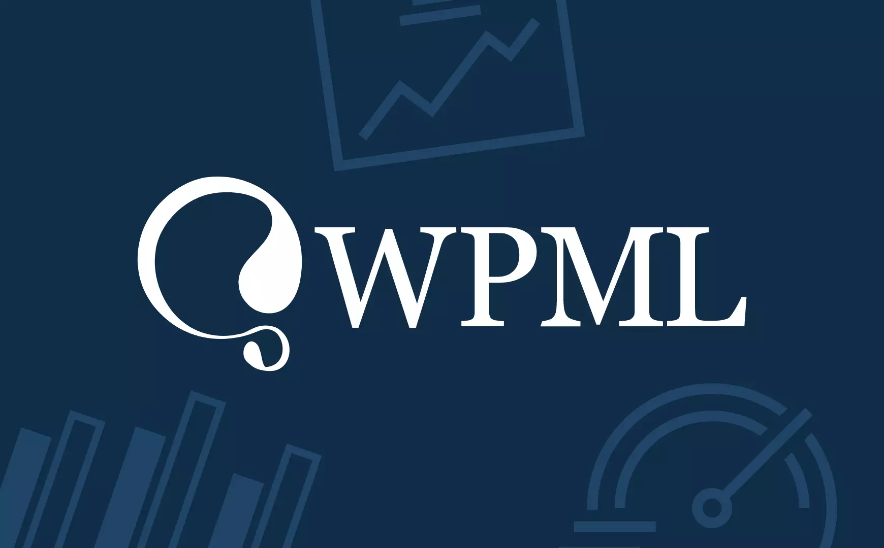 WPML logo on a dark background with performance icons