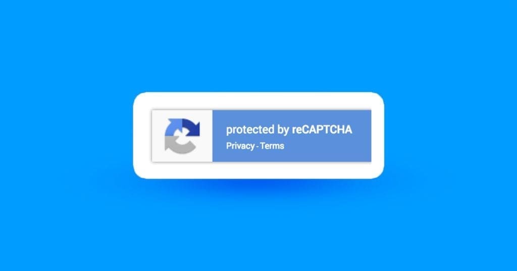 Google reCAPTCHA v3 interface displayed on a website